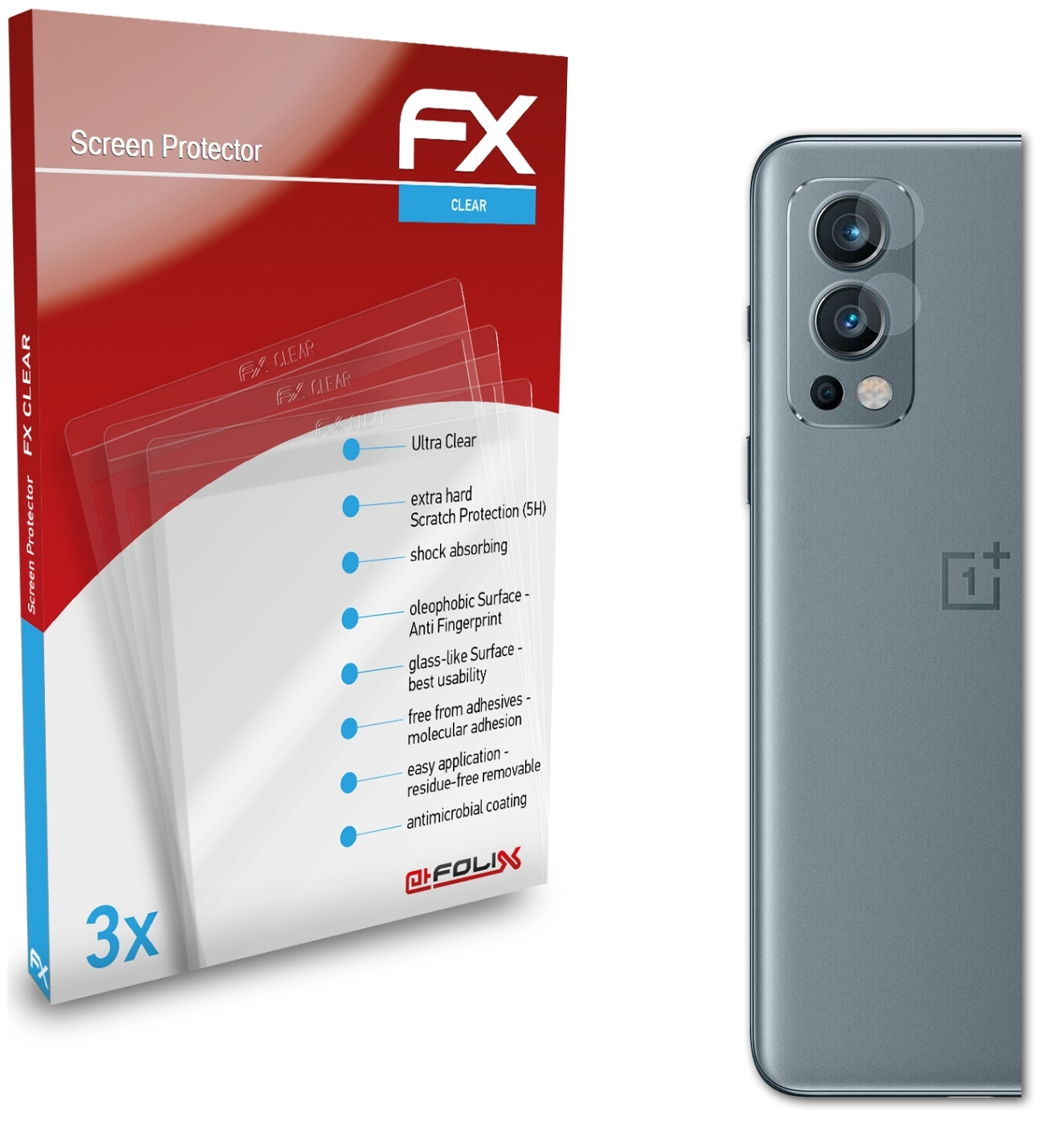 ATFOLIX Nord Lens) 2 OnePlus Displayschutz(für 3x FX-Clear 5G
