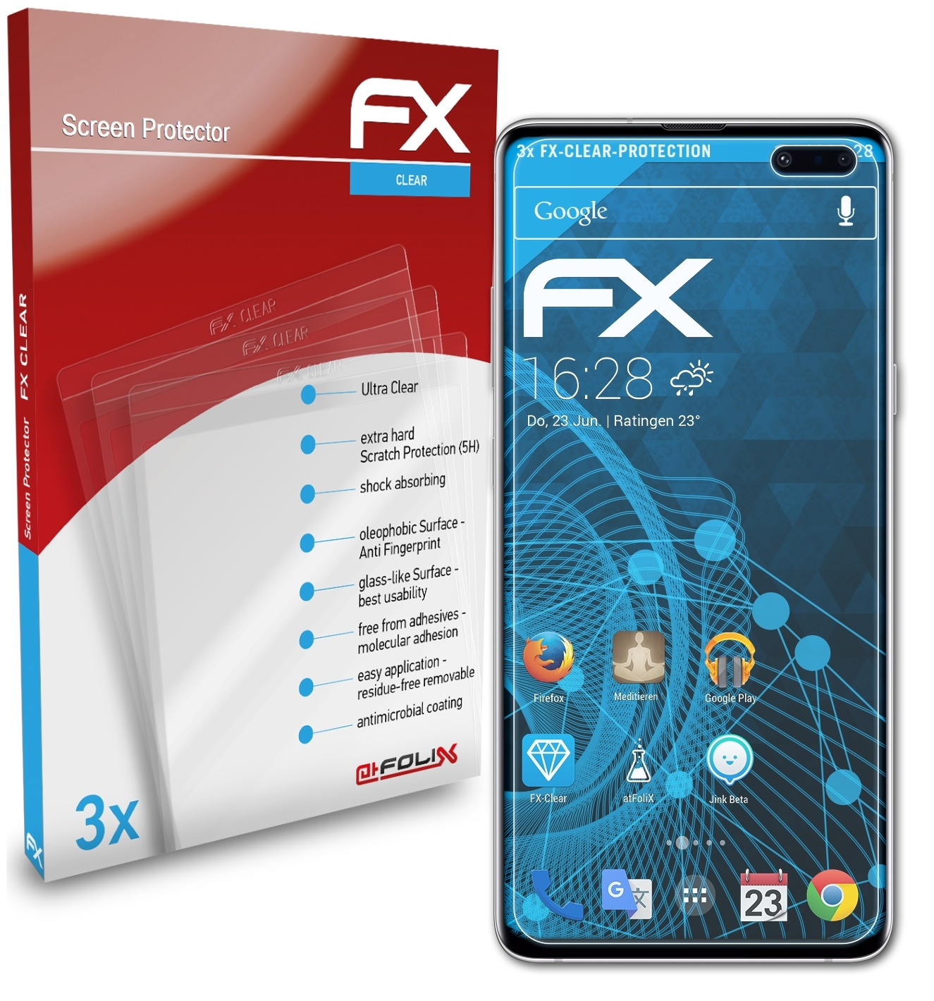 ATFOLIX 3x FX-Clear Displayschutz(für S10 5G) Galaxy Samsung