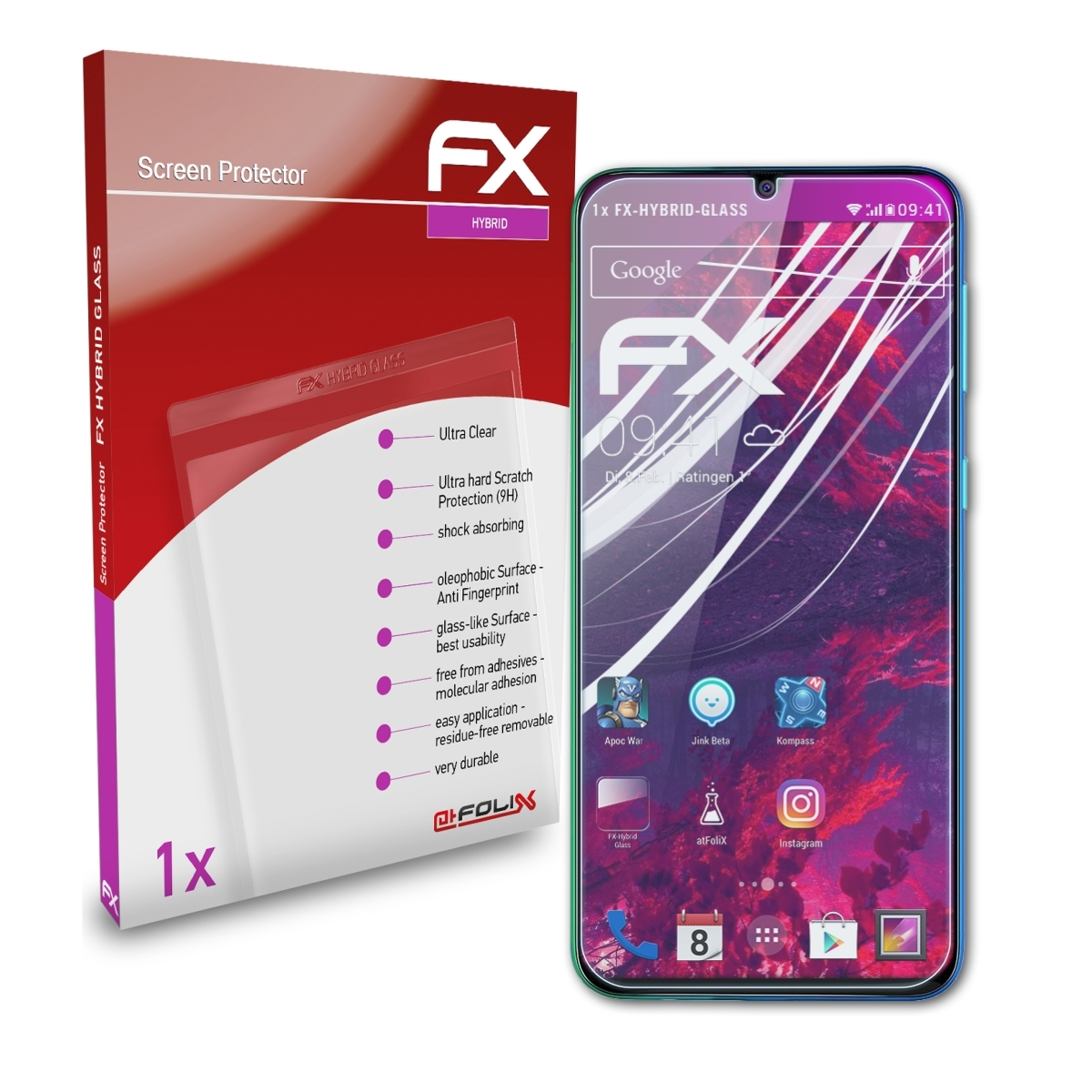 FX-Hybrid-Glass M31) Schutzglas(für ATFOLIX Samsung Galaxy