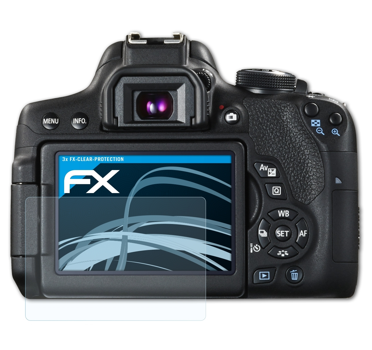 EOS Displayschutz(für ATFOLIX FX-Clear 750D) Canon 3x