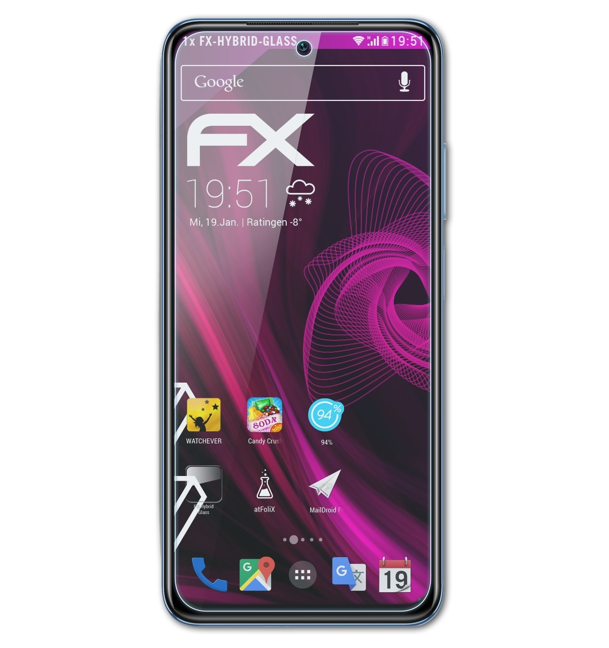 ATFOLIX FX-Hybrid-Glass Schutzglas(für Xiaomi Redmi 10 Lite) Note