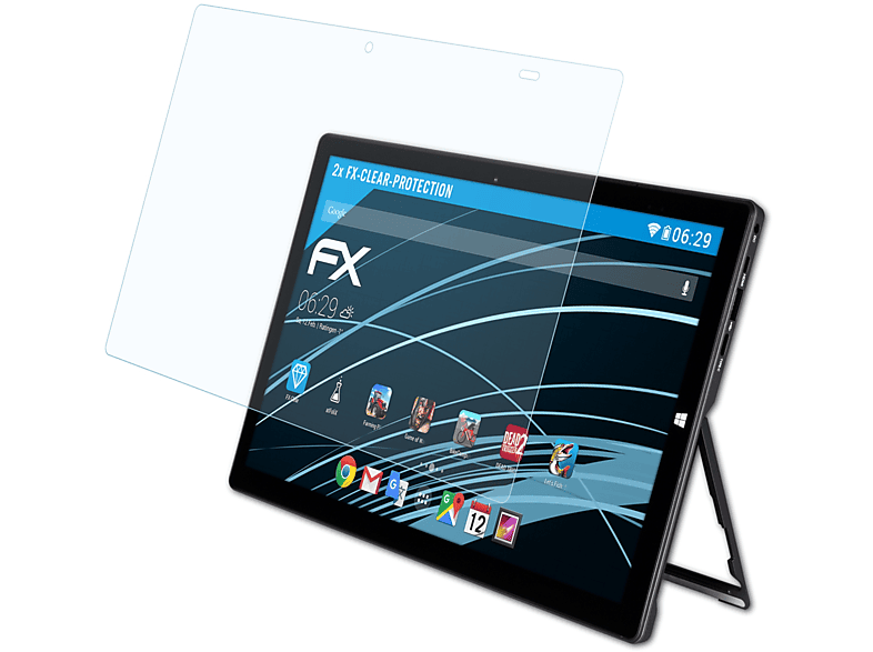 ATFOLIX 2x FX-Clear Displayschutz(für Wortmann Terra Pad 1162)