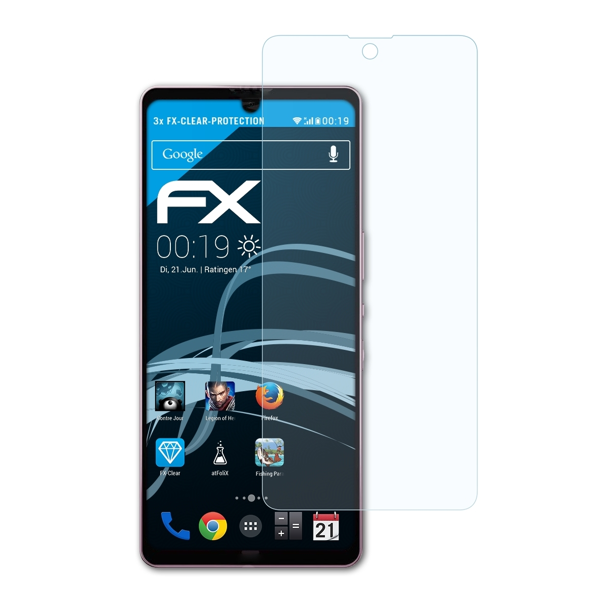 ATFOLIX 3x Displayschutz(für Sharp FX-Clear Aquos Zero6)