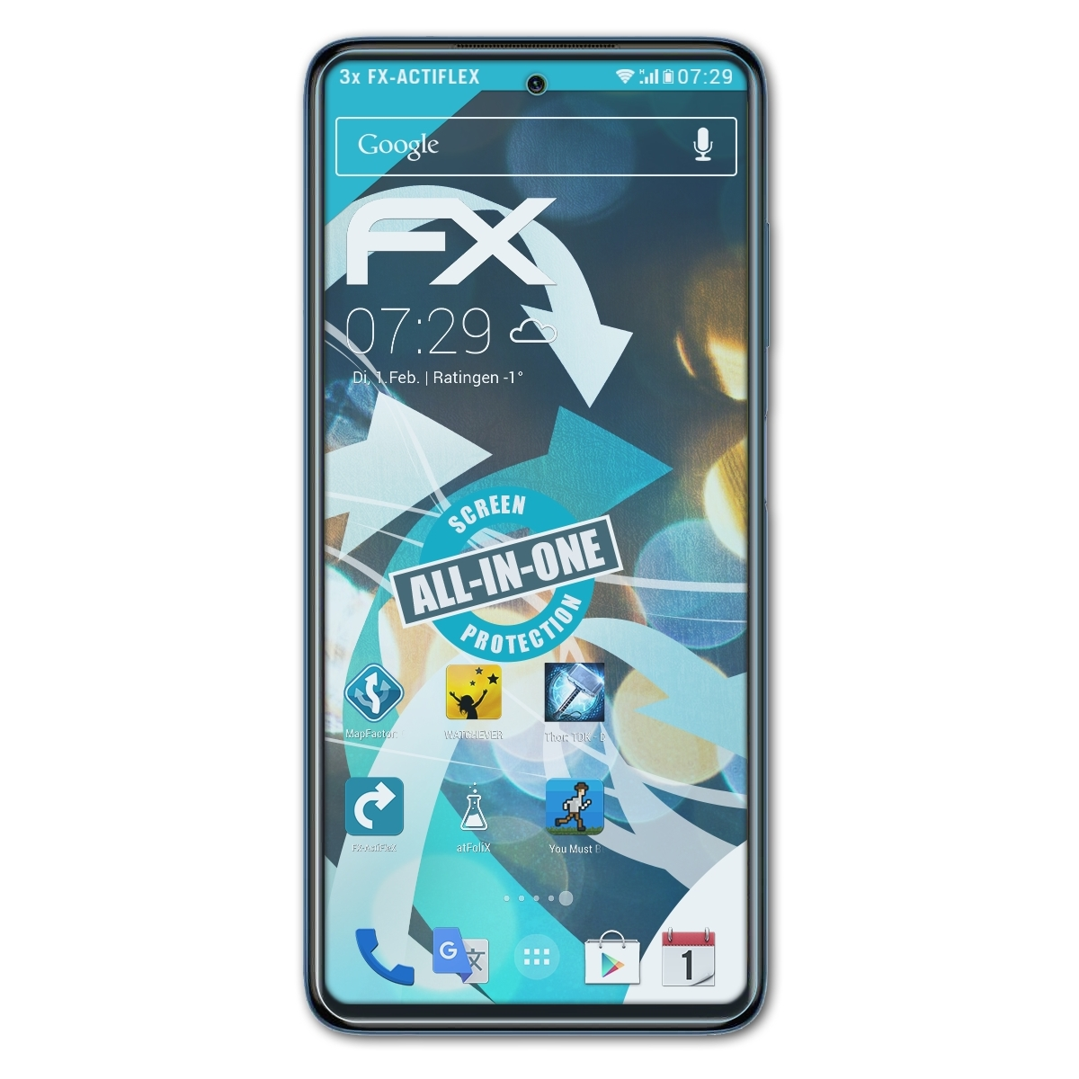 ATFOLIX 3x FX-ActiFleX Displayschutz(für Xiaomi Poco Pro) X3