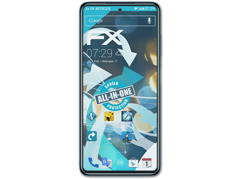 ATFOLIX 3x FX-ActiFleX Displayschutz(für Xiaomi Poco X3 Pro)