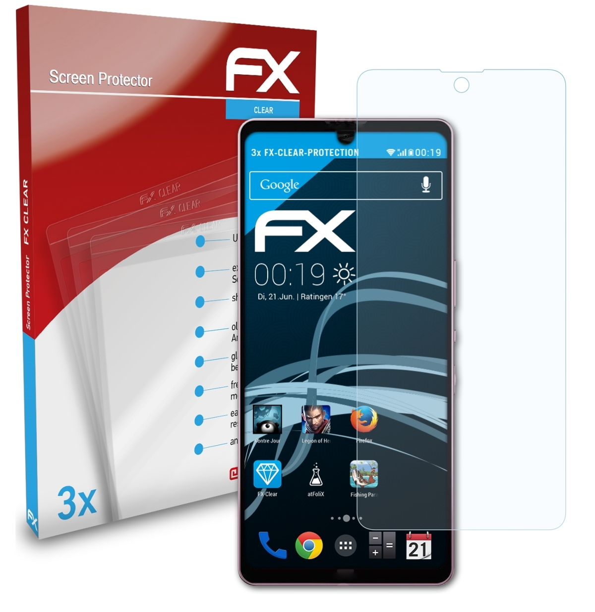 ATFOLIX 3x FX-Clear Displayschutz(für Sharp Aquos Zero6)