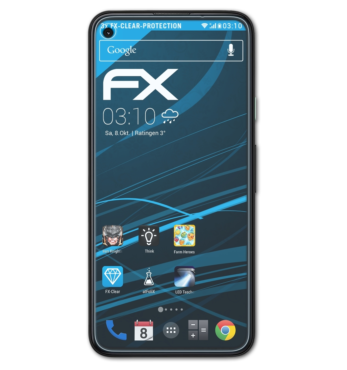 ATFOLIX 3x FX-Clear Google 4a) Displayschutz(für Pixel