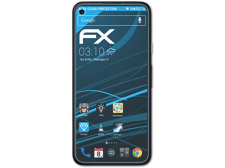 Displayschutz(für ATFOLIX 3x 4a) Google Pixel FX-Clear