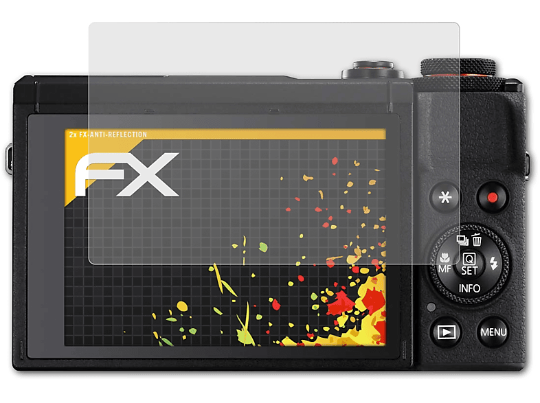 ATFOLIX 2x FX-Antireflex Displayschutz(für Canon PowerShot G7 X Mark III)
