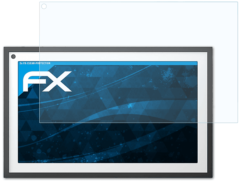 ATFOLIX 3x FX-Clear Displayschutz(für Amazon Echo Show 15)