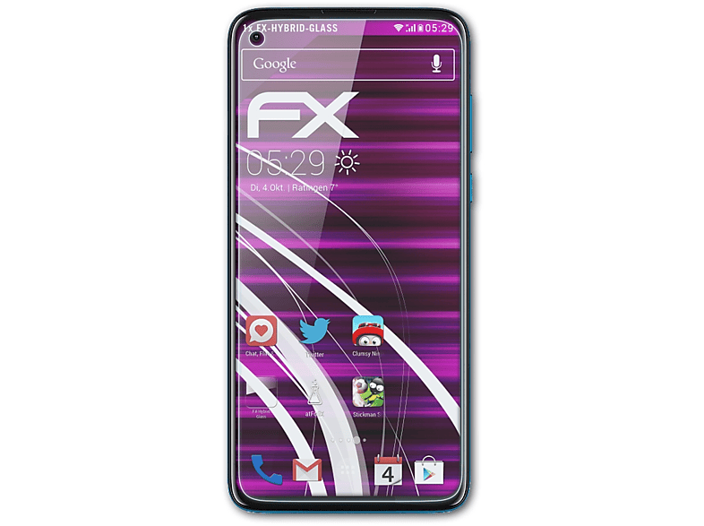 ATFOLIX FX-Hybrid-Glass Power) Schutzglas(für G8 Moto Motorola