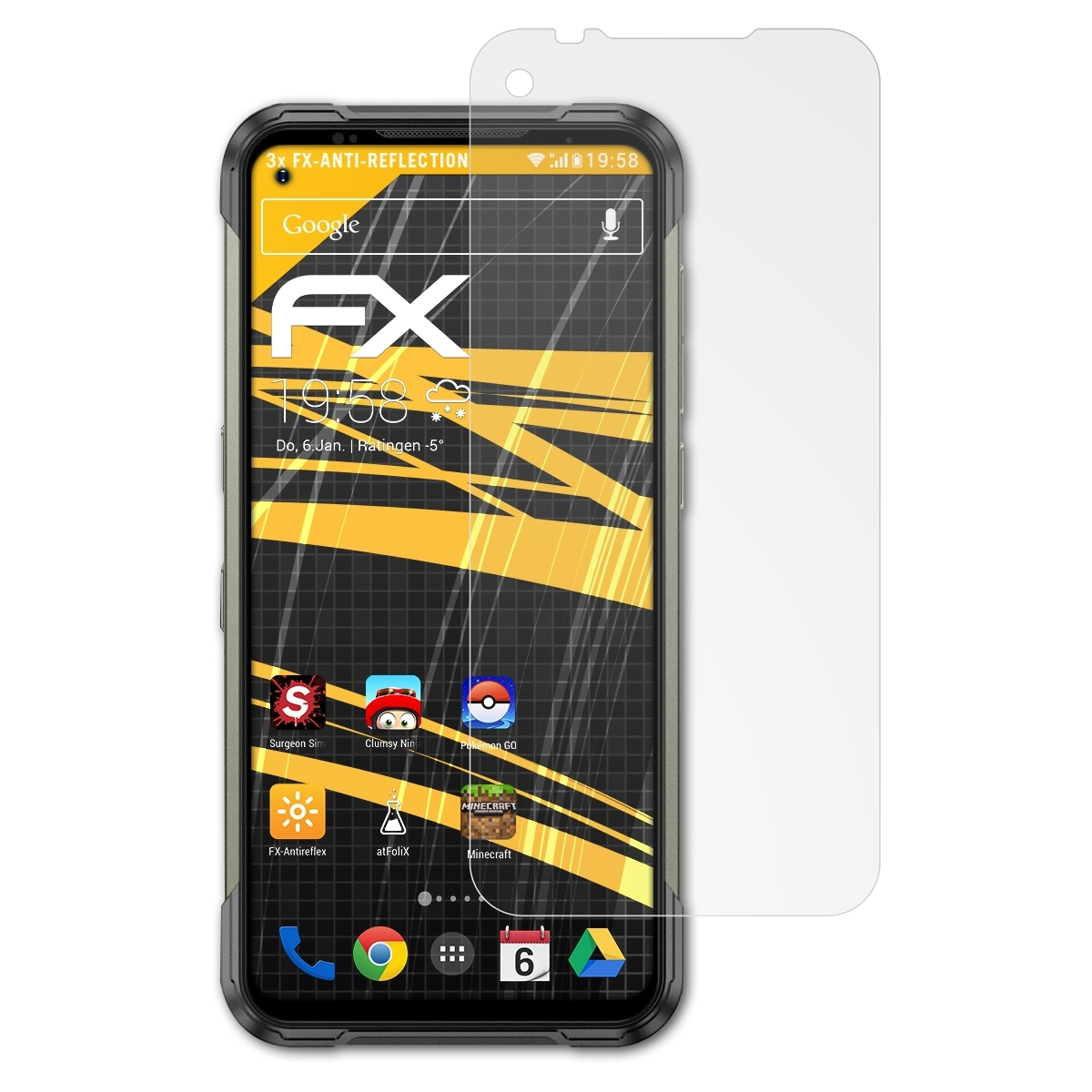 FX-Antireflex S97 Displayschutz(für Pro) DOOGEE ATFOLIX 3x