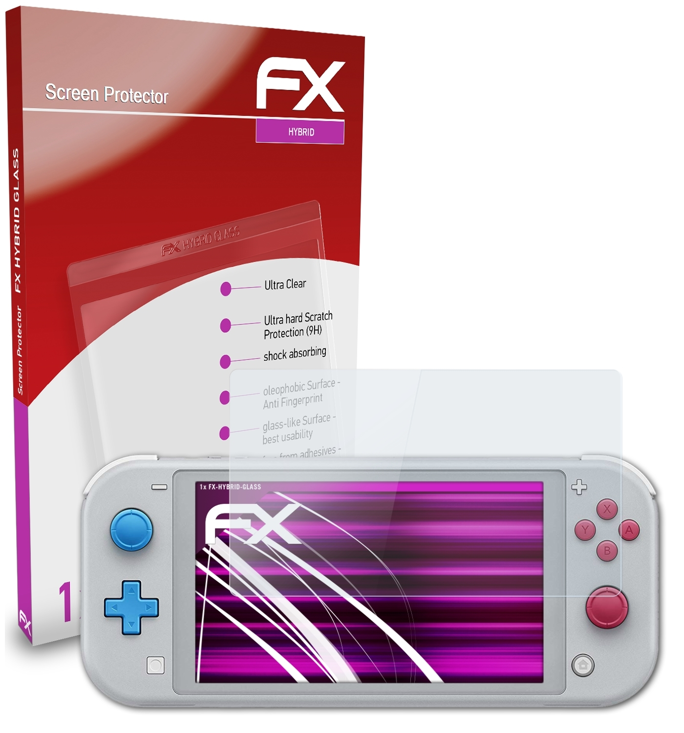 ATFOLIX FX-Hybrid-Glass Nintendo Lite) Switch Schutzglas(für