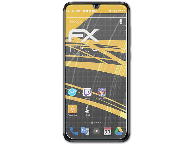 ATFOLIX 3x FX-Antireflex Displayschutz(für Xiaomi Mi 9 Pro 5G)