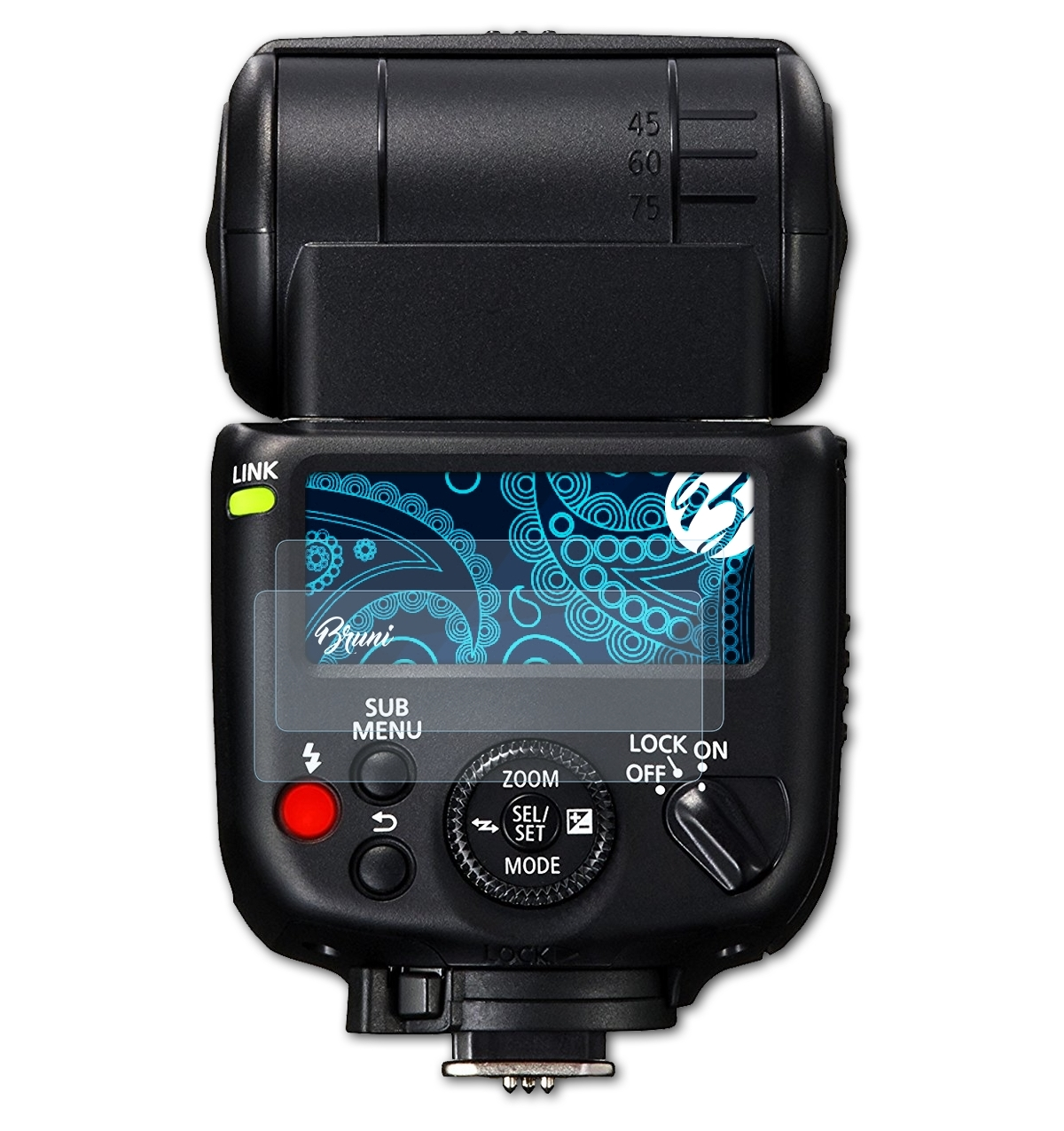 BRUNI 2x Basics-Clear Schutzfolie(für Canon 430EX Speedlite III-RT)