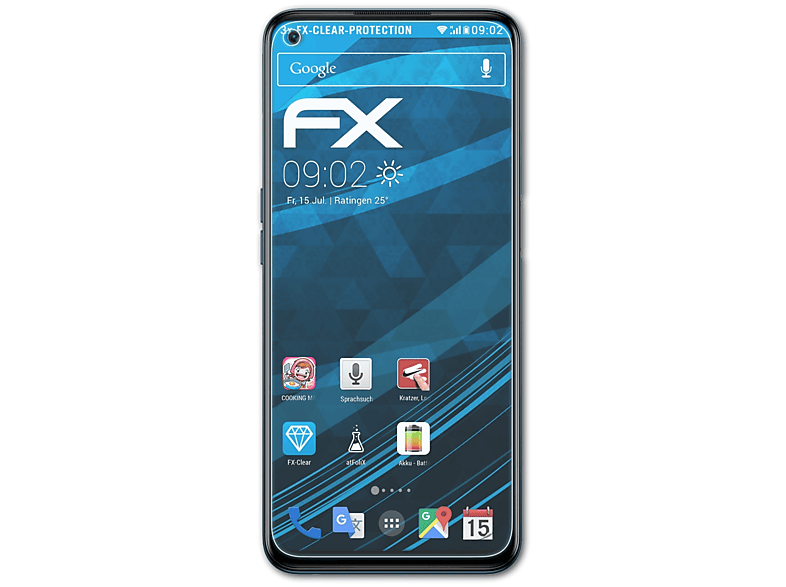 ATFOLIX 3x FX-Clear Displayschutz(für OnePlus Nord N200)