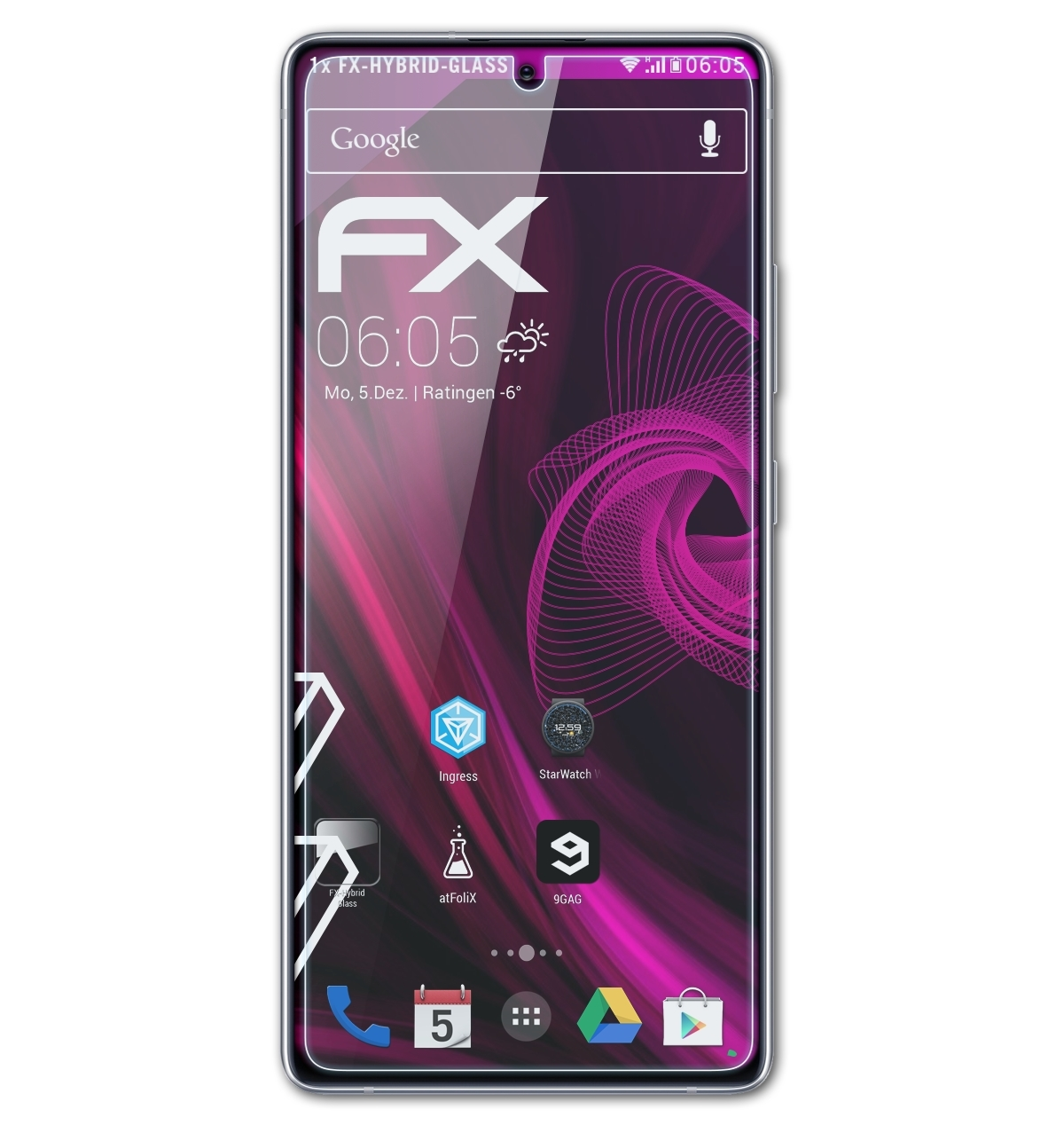 Samsung Galaxy FX-Hybrid-Glass S10 Lite) ATFOLIX Schutzglas(für