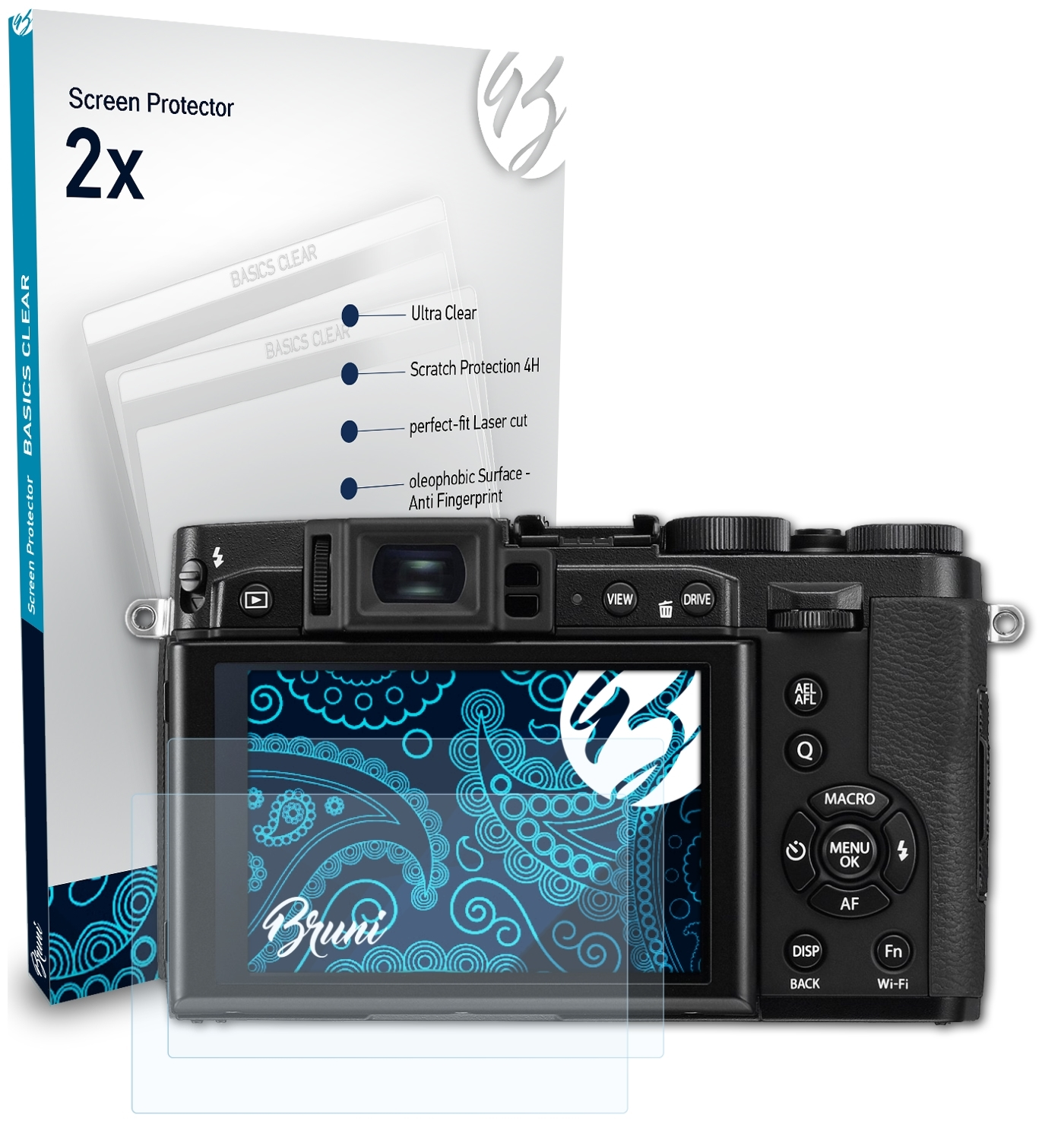 X30) Fujifilm Basics-Clear Schutzfolie(für BRUNI 2x