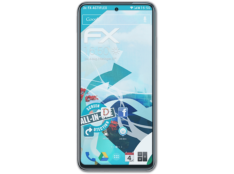 Redmi Xiaomi 10) ATFOLIX Displayschutz(für 3x FX-ActiFleX Note