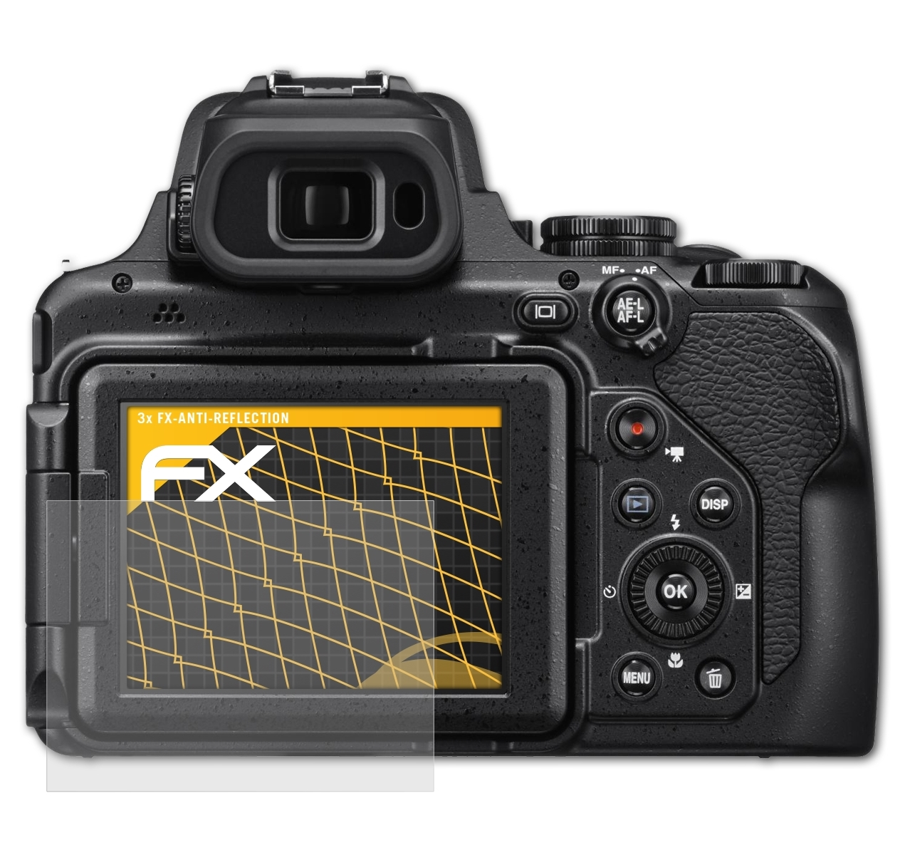 ATFOLIX FX-Antireflex 3x P1000) Coolpix Displayschutz(für Nikon