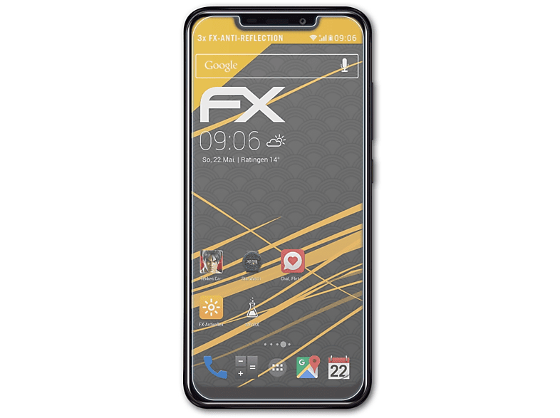 ATFOLIX 3x FX-Antireflex Displayschutz(für Pro) C12 Oukitel