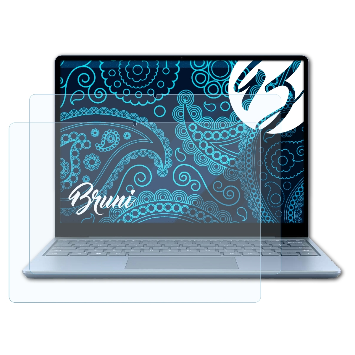 BRUNI 2x Basics-Clear Schutzfolie(für Microsoft Surface Laptop Go)