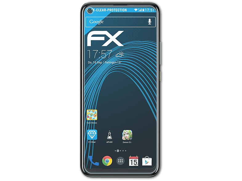ATFOLIX 3x FX-Clear Displayschutz(für HTC U20)