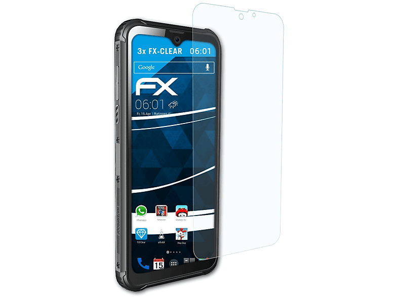 ATFOLIX 3x Pro) FX-Clear Displayschutz(für Blackview BV9800