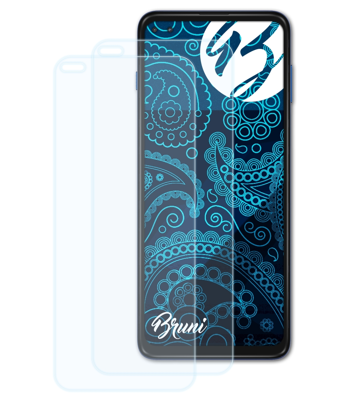 BRUNI 2x Plus) 5G Basics-Clear Schutzfolie(für Motorola Moto G