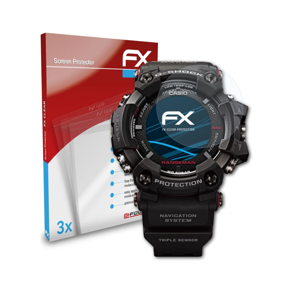 ATFOLIX 3x FX-Clear Displayschutz(für GPR-B1000-1) Casio