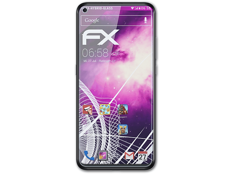 ATFOLIX FX-Hybrid-Glass Schutzglas(für Alcatel TCL Plex)