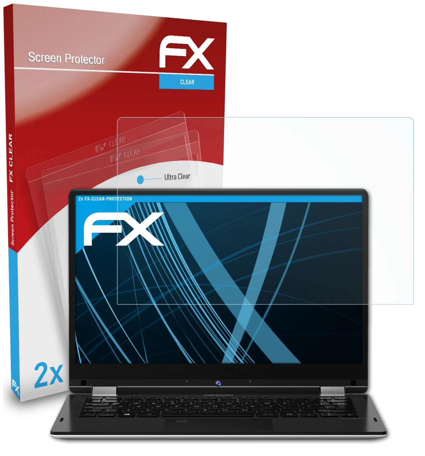 ATFOLIX 2x FX-Clear Displayschutz(für Medion E3215 (MD60794)) AKOYA