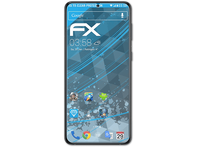 ATFOLIX 3x FX-Clear Displayschutz(für Samsung Galaxy S21+)