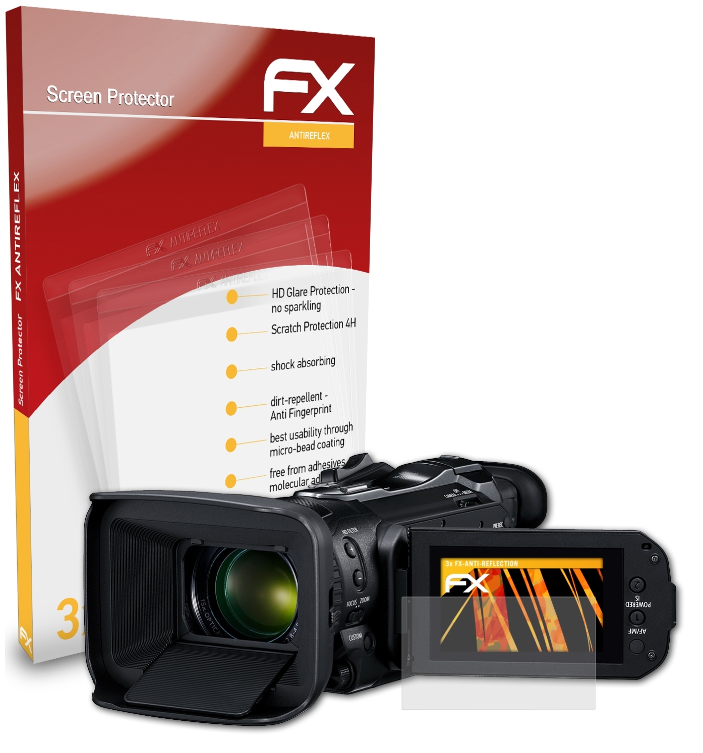 Canon Displayschutz(für ATFOLIX HF G60) Legria 3x FX-Antireflex