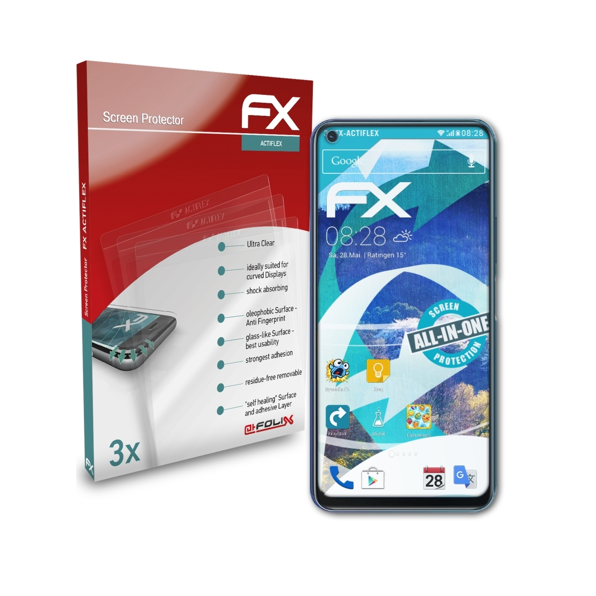 ATFOLIX 3x FX-ActiFleX Displayschutz(für Vivo Y70t)