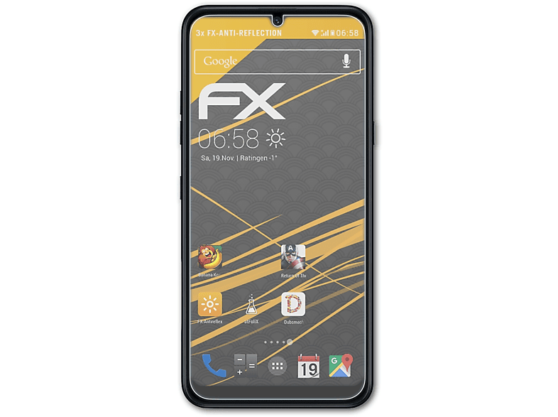 ATFOLIX 3x FX-Antireflex Displayschutz(für LG Q60)