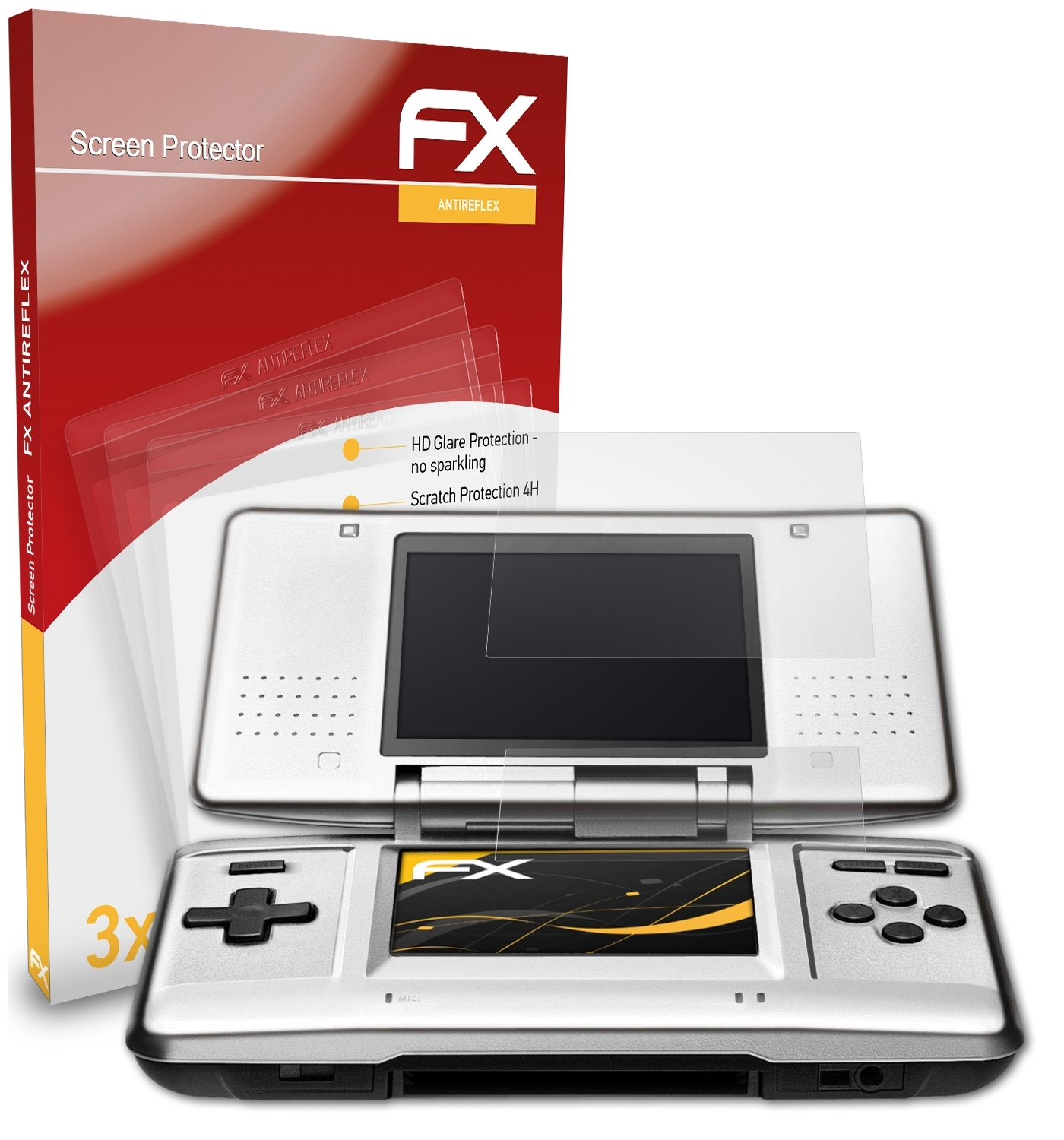 ATFOLIX 3x FX-Antireflex Nintendo DS) Displayschutz(für
