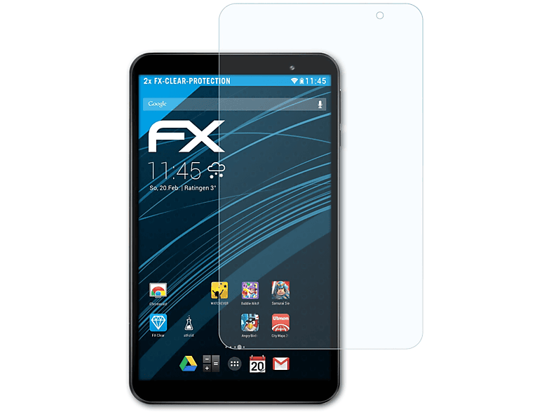 ATFOLIX 2x FX-Clear Displayschutz(für Teclast P80X)