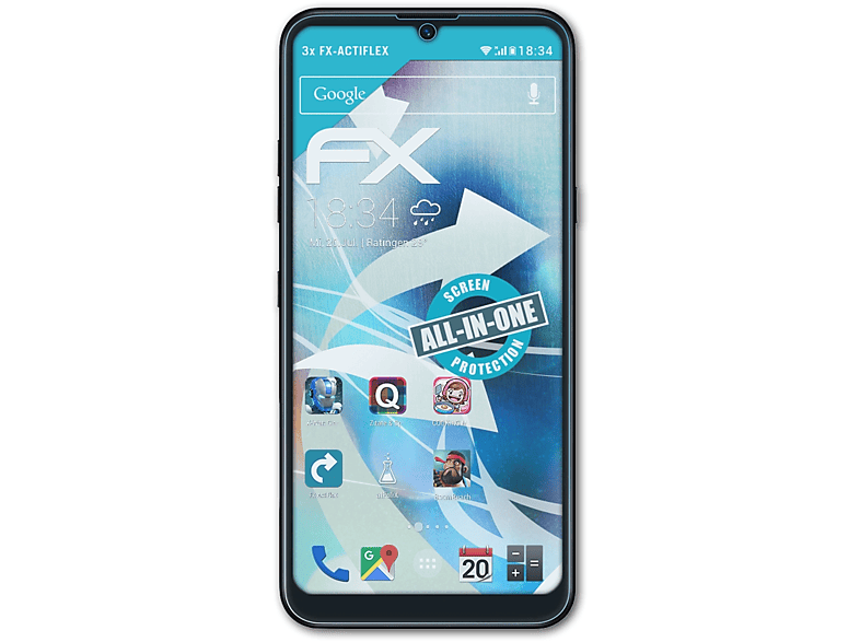 ATFOLIX 3x FX-ActiFleX Displayschutz(für LG Q60)