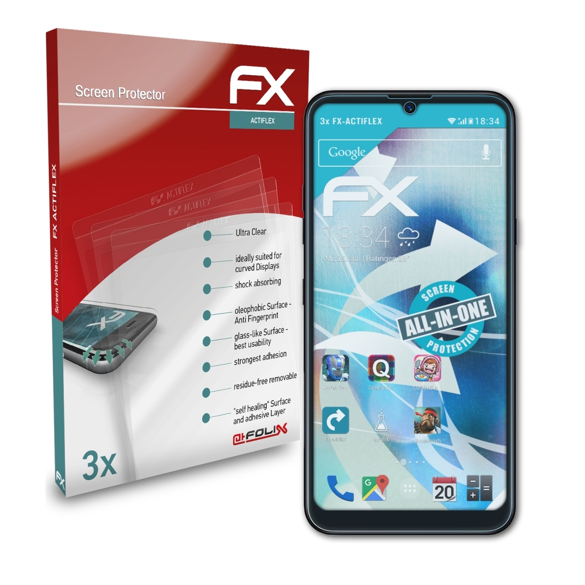 ATFOLIX 3x FX-ActiFleX Q60) LG Displayschutz(für