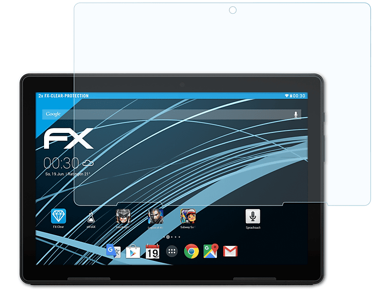 ATFOLIX 2x FX-Clear Displayschutz(für Medion LIFETAB E10714)