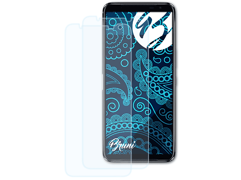 BRUNI Basics-Clear Schutzfolie(für 3) 2x ROG Asus Phone