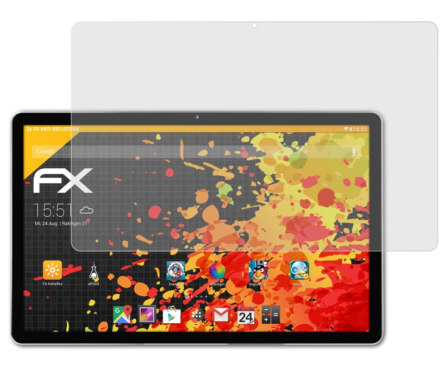 ATFOLIX 2x FX-Antireflex Displayschutz(für Lenovo Plus 11) Pad