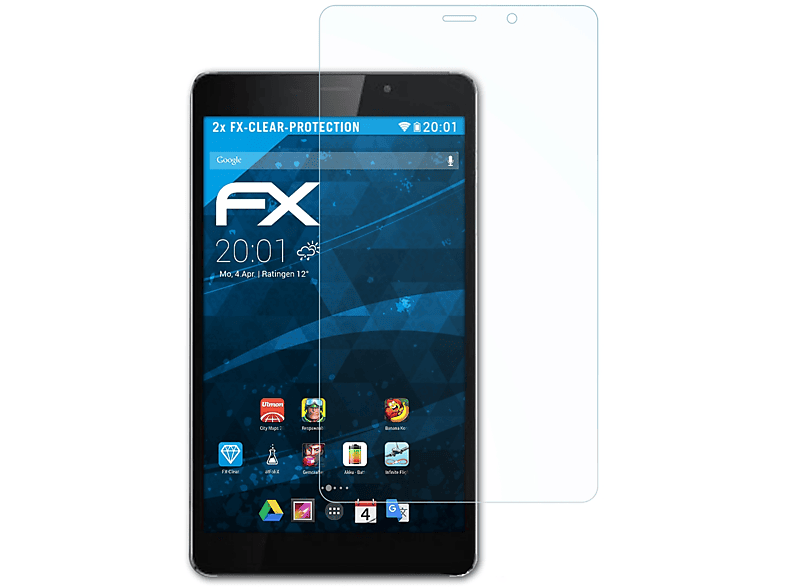 ATFOLIX 2x FX-Clear Displayschutz(für Freer Alldocube X9)