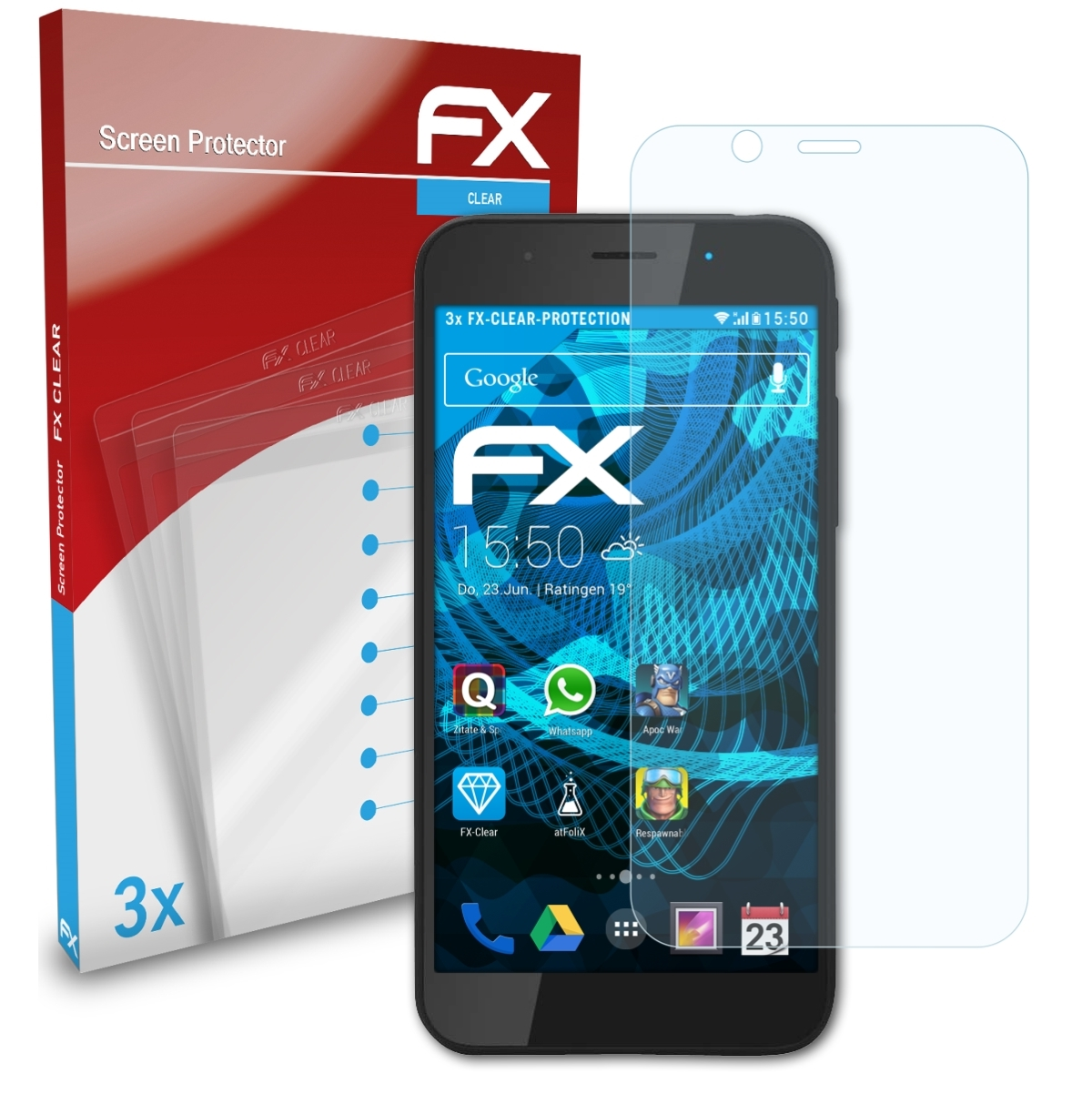 ATFOLIX 3x FX-Clear Shift Displayschutz(für 6m)