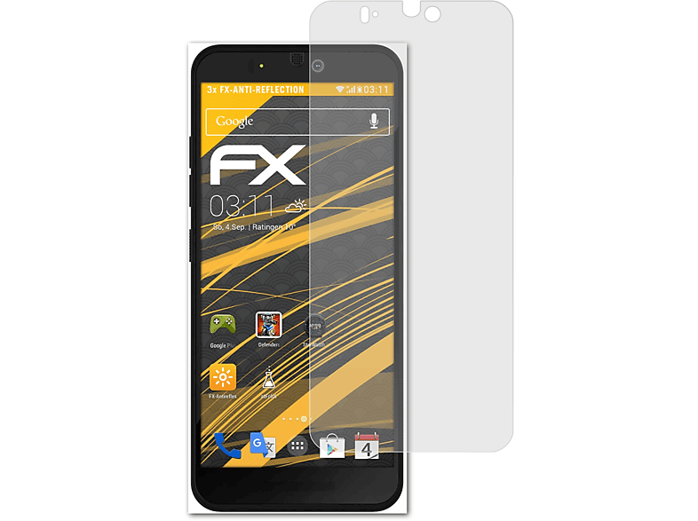 ATFOLIX 3x FX-Antireflex Displayschutz(für Fairphone 3+)