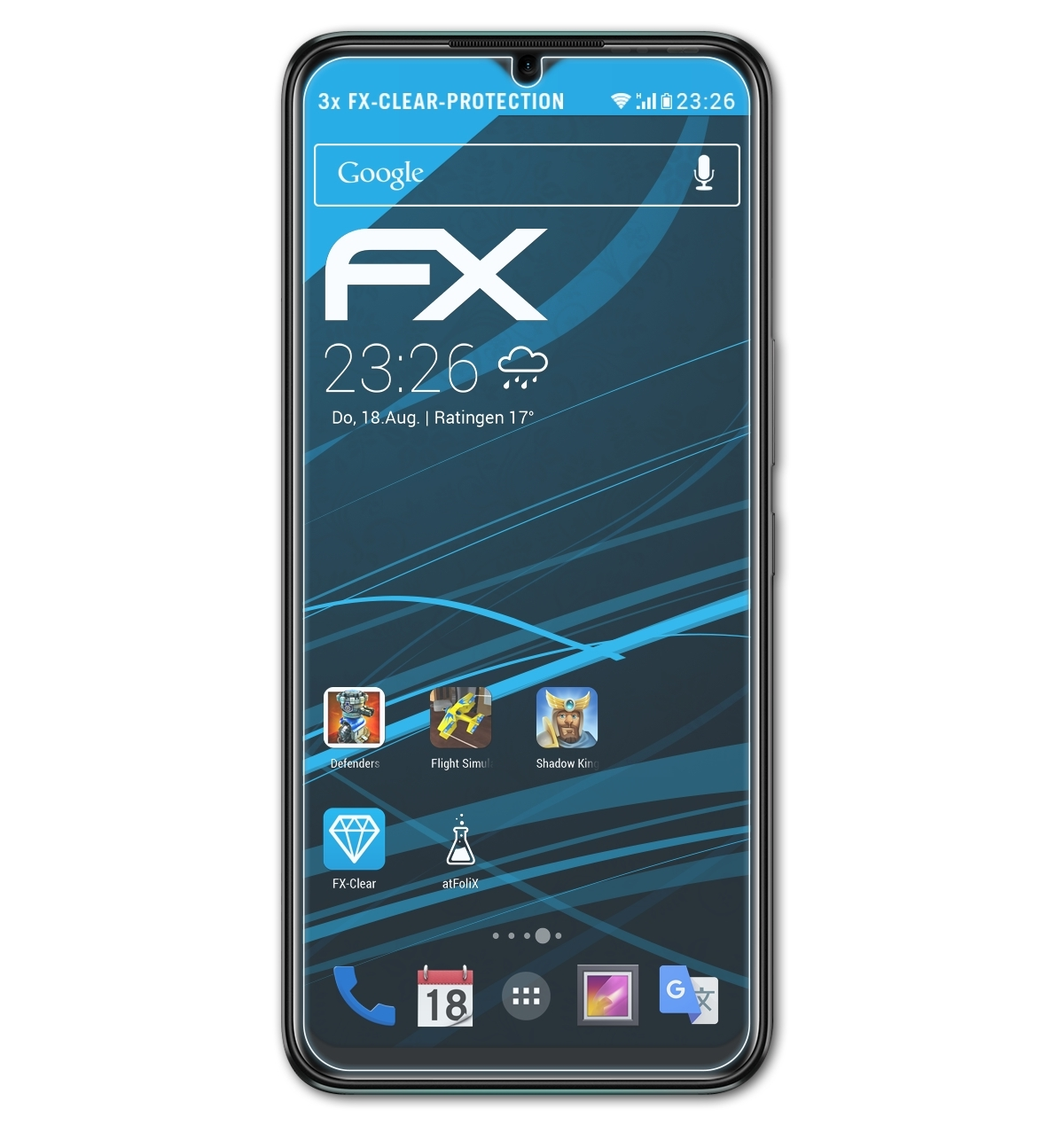 ATFOLIX 3x FX-Clear Displayschutz(für Infinix Hot 11)