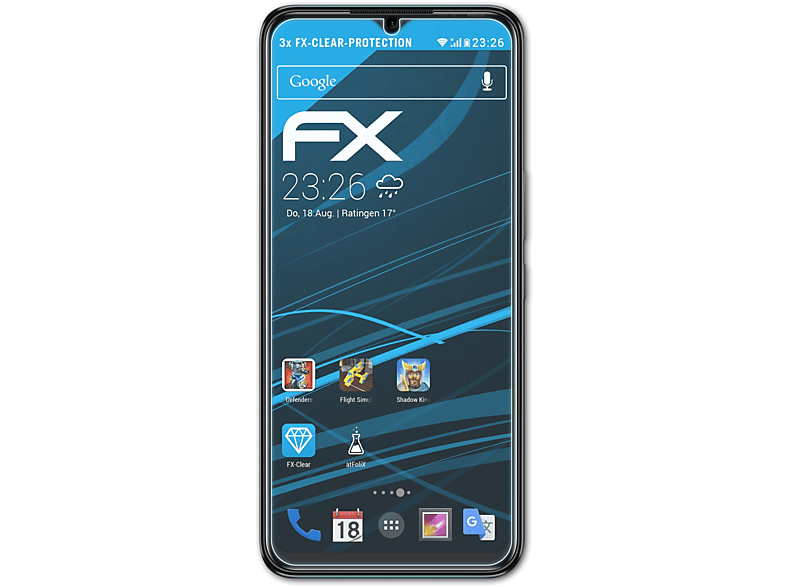 ATFOLIX 3x Hot Infinix Displayschutz(für 11) FX-Clear