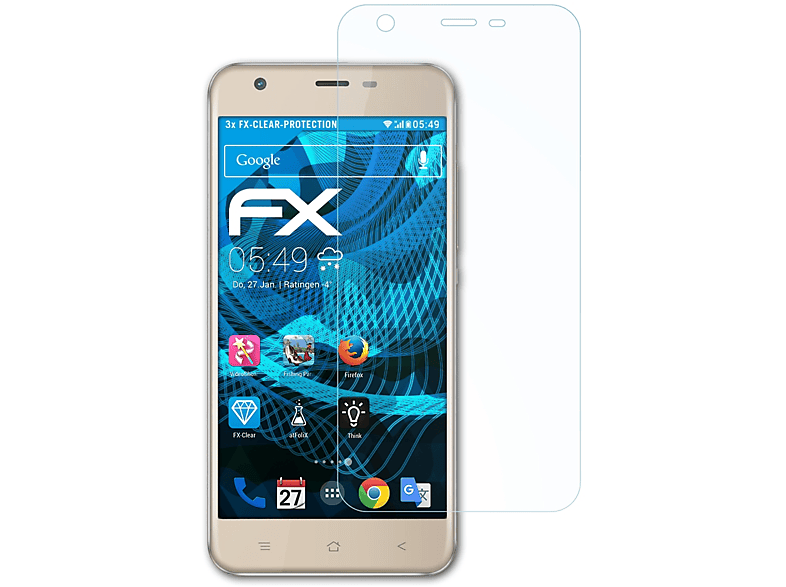 ATFOLIX 3x Displayschutz(für A7) FX-Clear Blackview