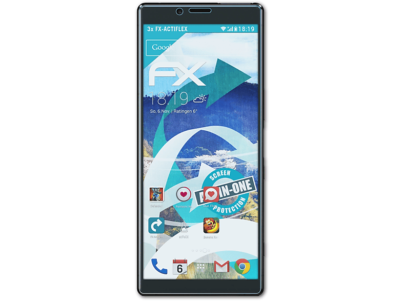 ATFOLIX 3x FX-ActiFleX Displayschutz(für Sony Xperia 1)